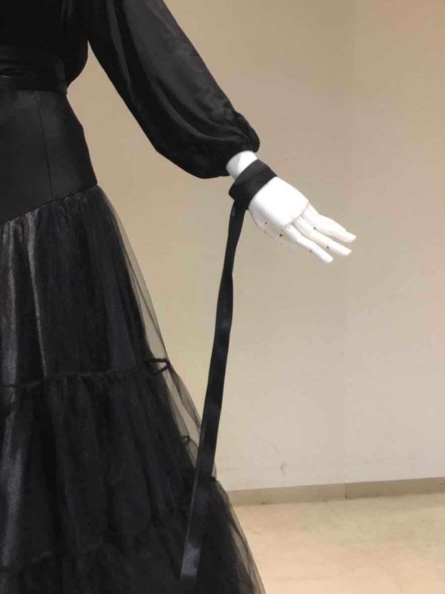黒チュールティアードスカート準正装スタンダードドレス