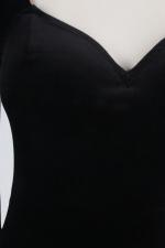 黒ベロア×羽根 準正装スタンダードドレス